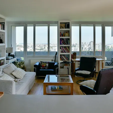 Duplex Rooftop Vue Tour Eiffel Apartmán